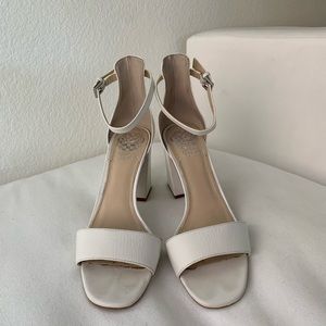Vince Camuto Women’s White Block Heels, Size 7